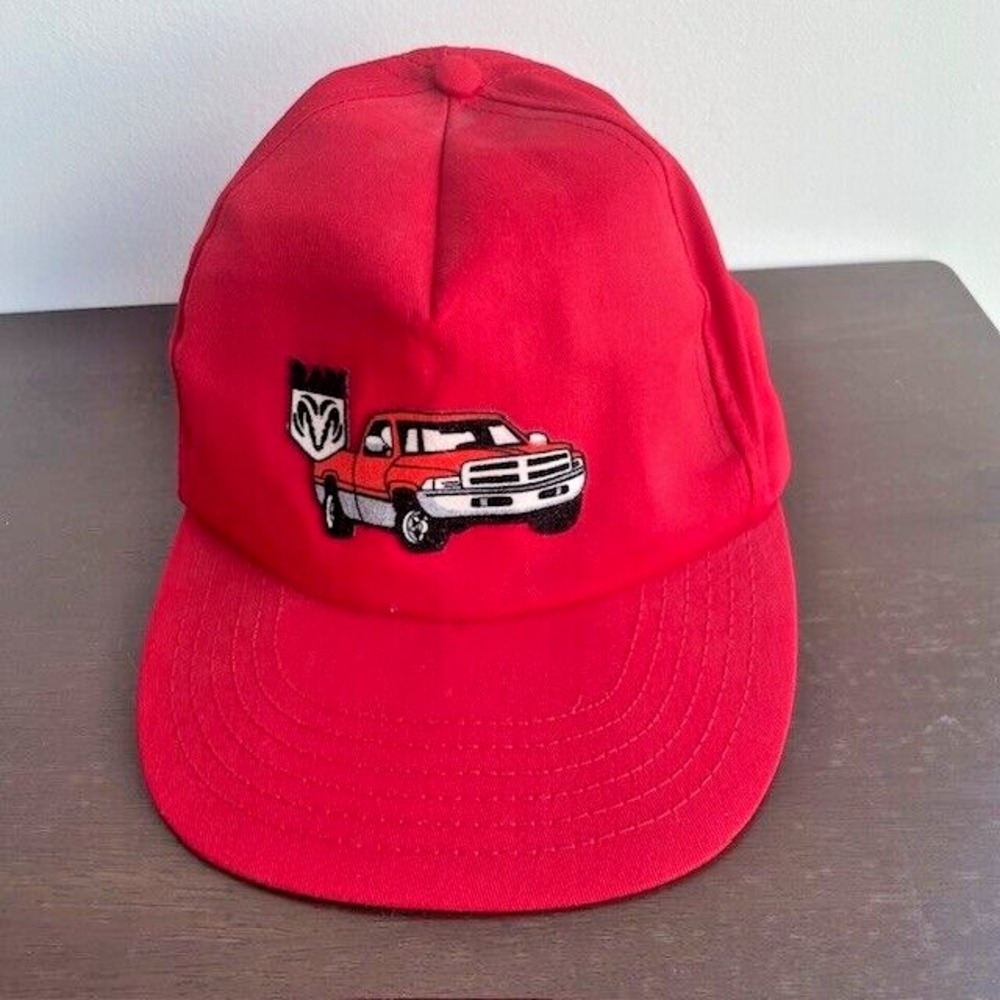 Vintage RAM  Truck Red Hat by Imperial Made in the USA -Adjustable Snapback